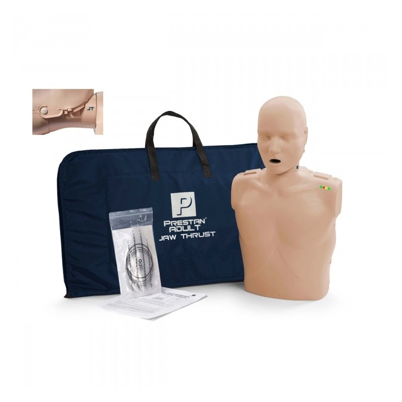 PRESTAN Professional Adult Jaw Thrust Manikin with CPR Monitor - Multiple Skin Tone Choices