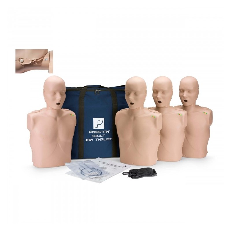 PRESTAN Professional Adult Jaw Thrust Manikin (4-Pack) with Feedback