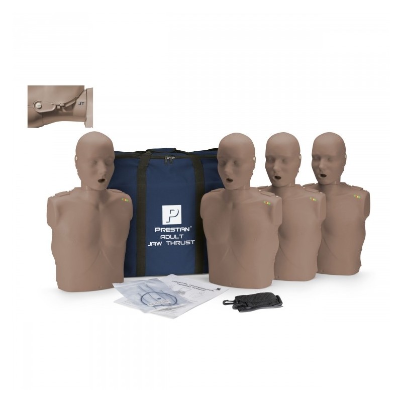 PRESTAN Professional Adult Jaw Thrust Manikin (4-Pack) with Feedback