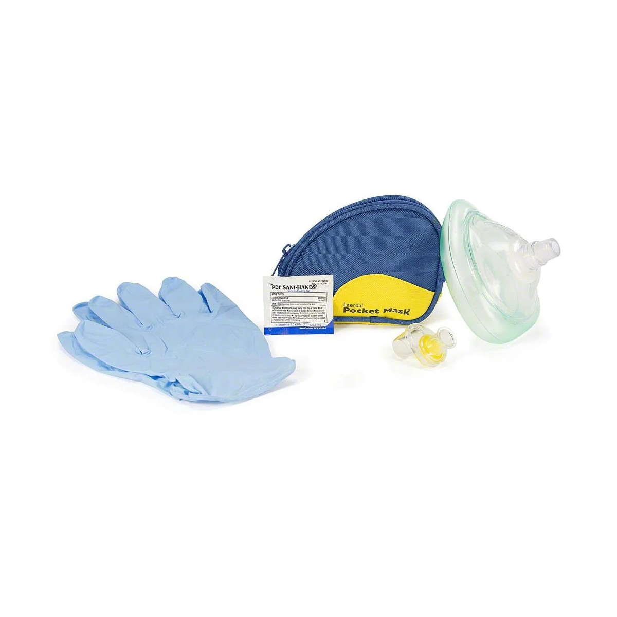 Laerdal Pocket Mask w Gloves in Blue Soft Pack