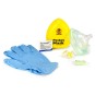 Laerdal Pocket Mask w Oxygen Inlet & Head Strap w Gloves in Yellow Hard Case