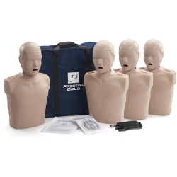 PRESTAN Professional Child Skin Manikin 4-Pack with CPR Monitor Medium Skin Tone