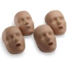 Replacement Face Skins for the PRESTAN Professional Child Manikin (4-pack) Dark Skin Tone