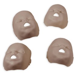 PRESTAN Replacement Face Skins for the Professional Infant Manikin (4-Pack) Dark Skin Tone