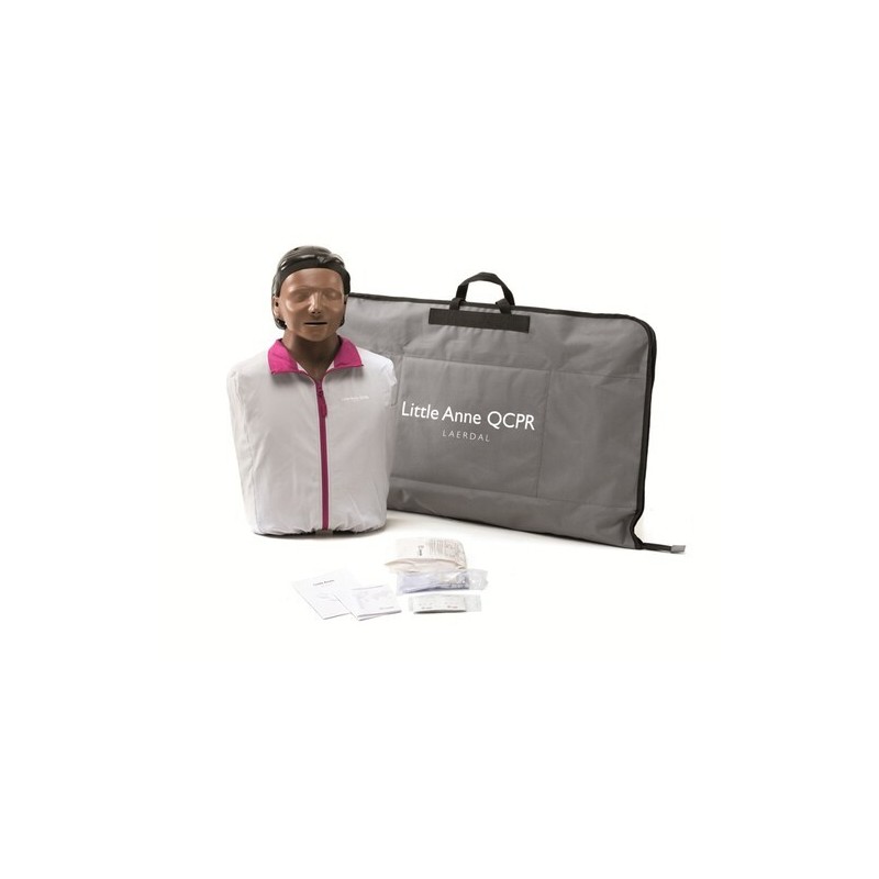 Laerdal Little Anne QCPR with Soft Pack Training Mat Dark Skin Tone