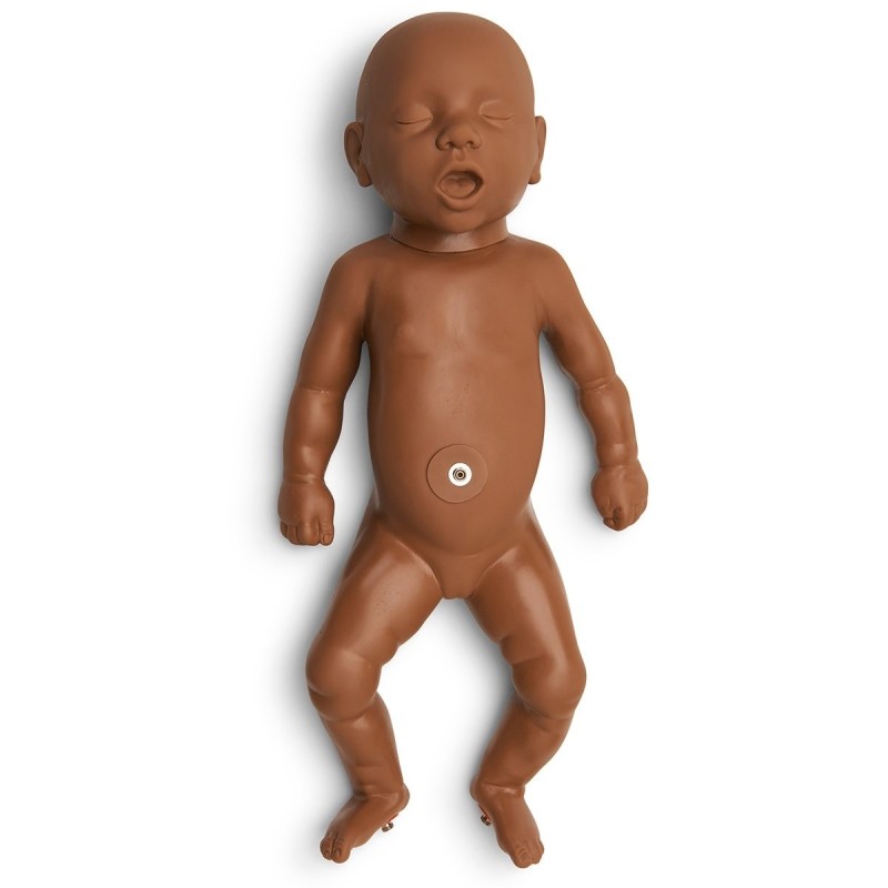 Simulaids Newborn Baby for Forceps-Vacuum Delivery OB Dark Skin Manikin