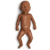 Simulaids Newborn Baby for Forceps-Vacuum Delivery OB Dark Skin Manikin