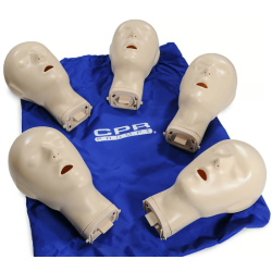 CPR Prompt Extra Adult-Child Manikin Heads for TAN 5 Pack