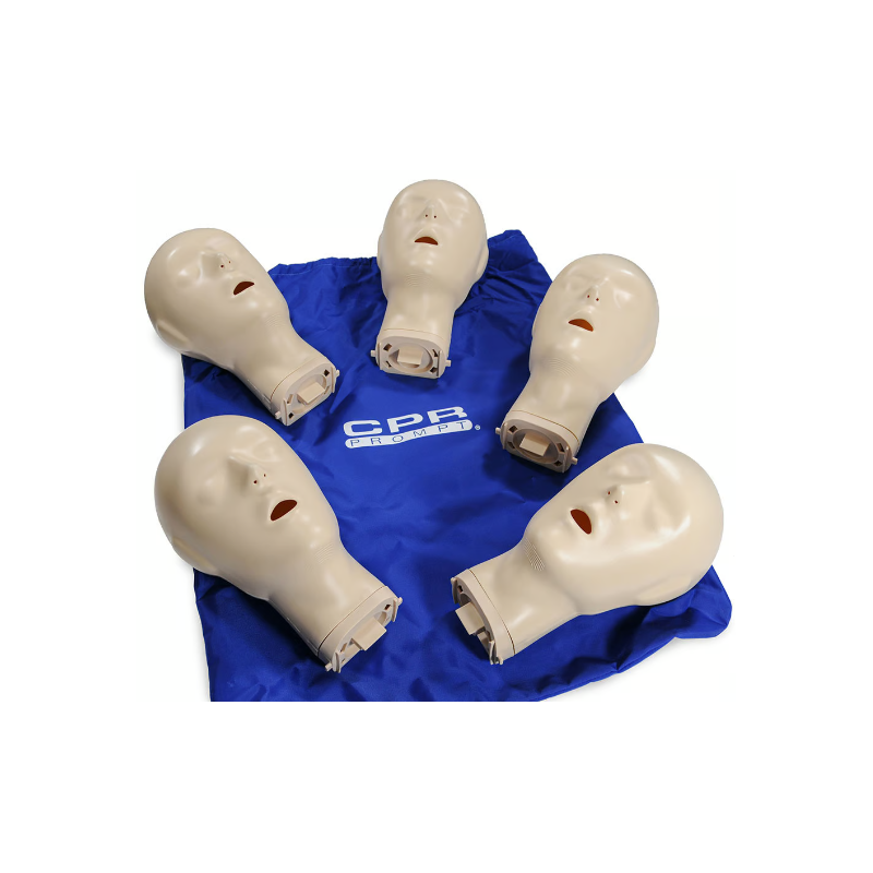 CPR Prompt Extra Adult-Child Manikin Heads for TAN 5 Pack