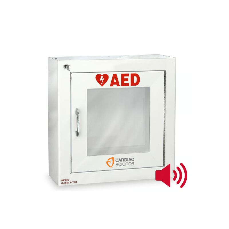 Cardiac Science Fully-Recessed Wall Cabinet with Alarm, Security Enabled