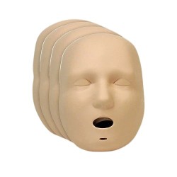 PRESTAN Faces for the Professional Jaw Thrust Adult Medium Skin Manikin 4-Pack