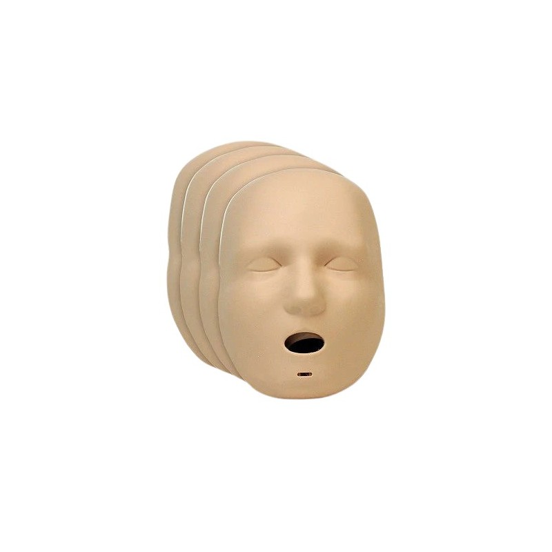 PRESTAN Faces for the Professional Jaw Thrust Adult Medium Skin Manikin 4-Pack