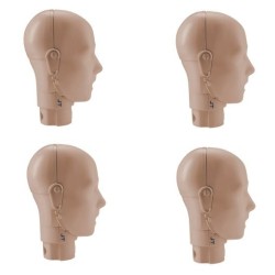 PRESTAN Jaw Thrust Head Assembly for the Professional Adult Medium Skin Manikin 4-Pack