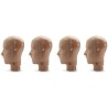 PRESTAN Jaw Thrust Head Assembly for the Professional Adult Dark Skin Manikin 4-Pack