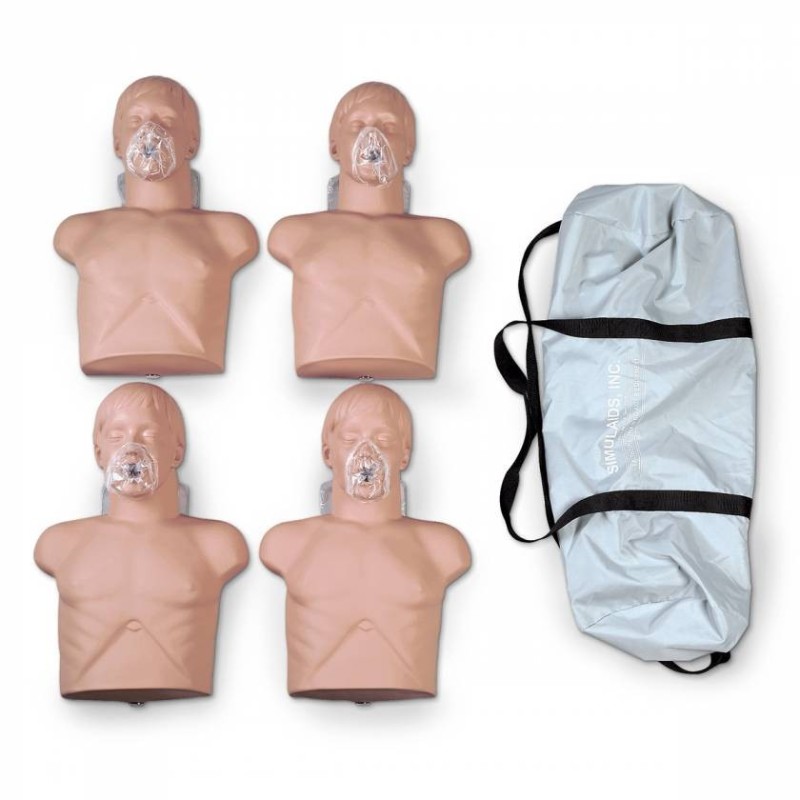 Simulaids Economy Adult Sani-Manikin 4 pk w/Carry Bag