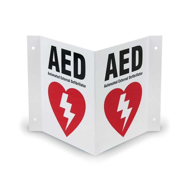 AED 3 View Wall Sign